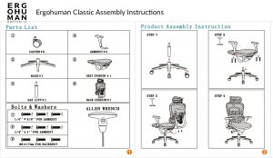 Ergohuman V1 Classic Assembly instructions