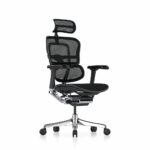 Front side view of Ergohuman 2 Elite Mesh office chair in black