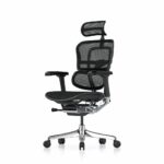 Front left view of Ergohuman 2 Elite Mesh office chair in black