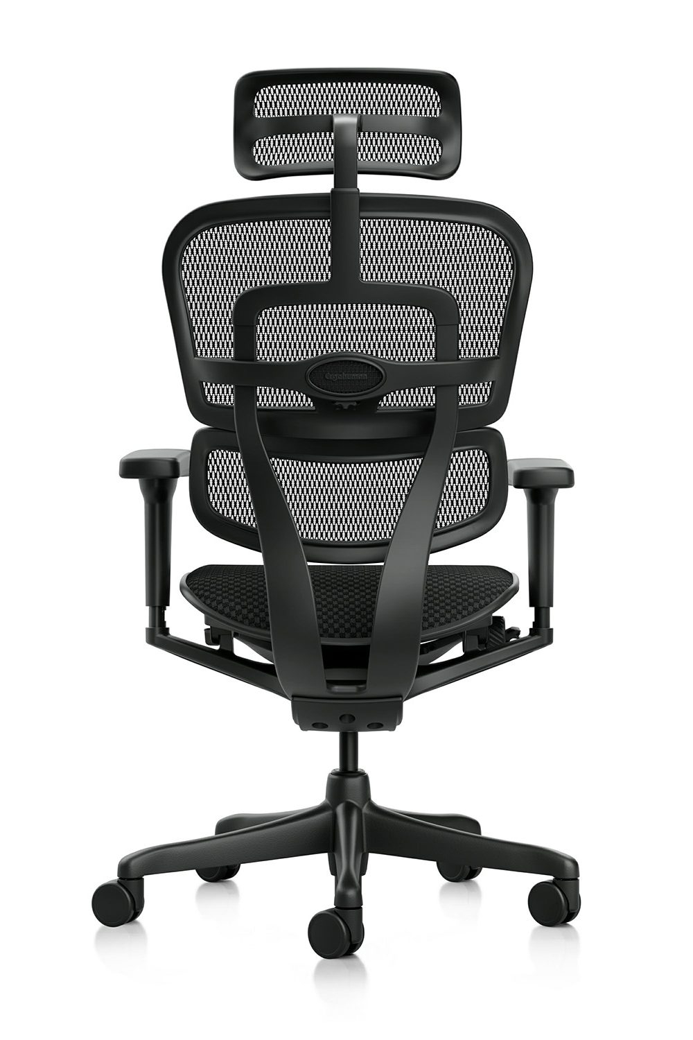 Ergohuman Ultra Office Chair in all black rear view