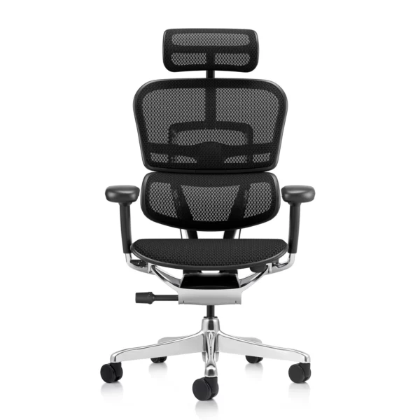 Ergonomic Office Chair Ergohuman 2 Elite mark II in Black mesh front view