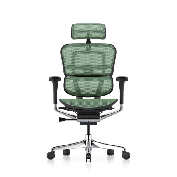 Green office chair Ergohuman 2 Elite in green mesh front view