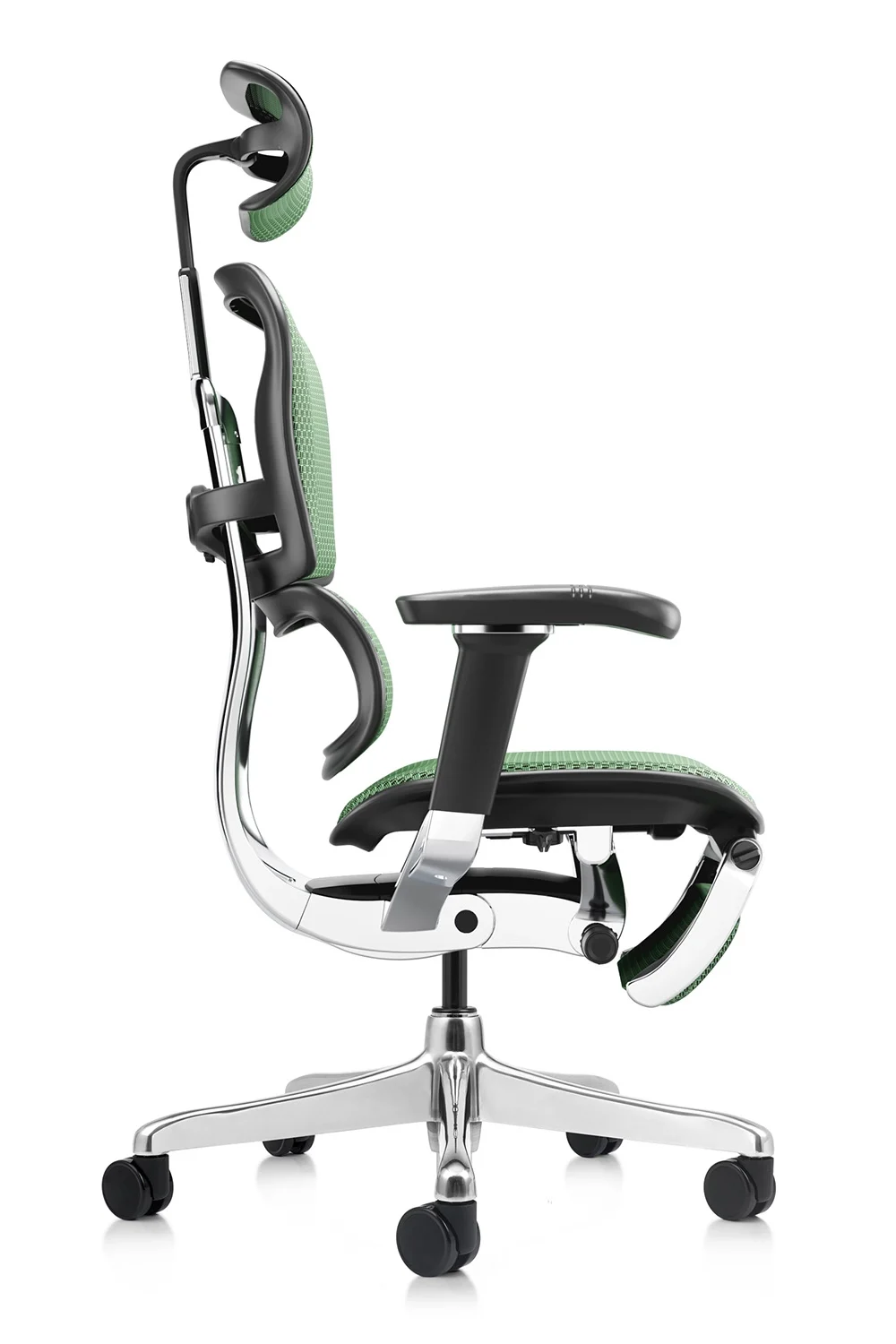 Green office chair Ergohuman 2 Elite mark II in green mesh right side view