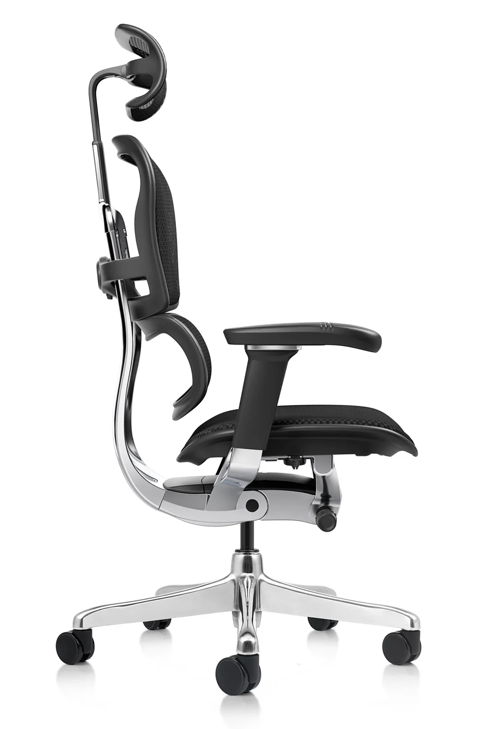 Ergohuman 2 Elite mark II office chair with fabric seat and mesh backrest right side