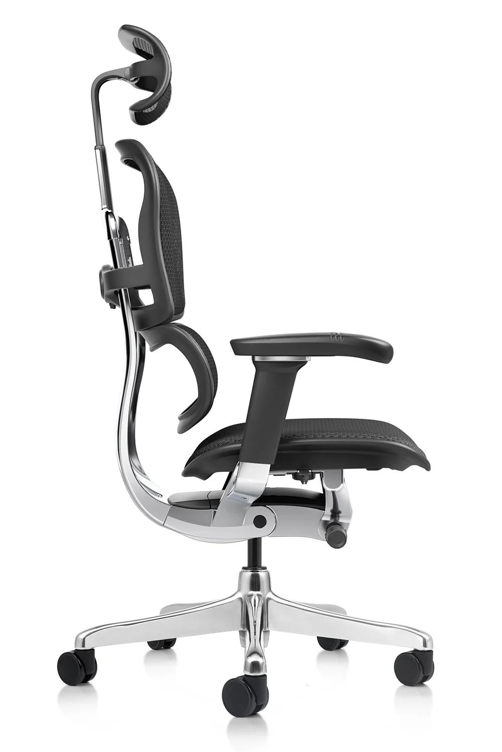 Ergonomic Office Chair Ergohuman 2 Elite mark II in Black mesh right side view