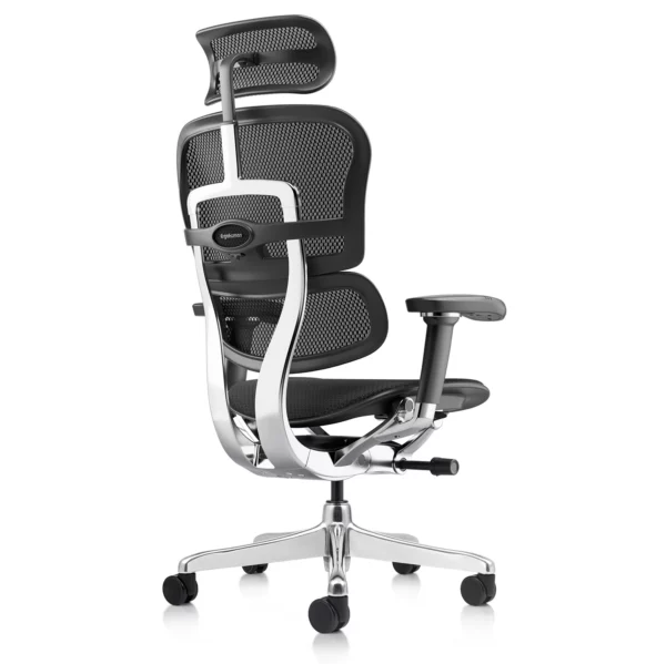 Ergonomic Office Chair Ergohuman 2 Elite mark II in Black mesh right rear quarter view