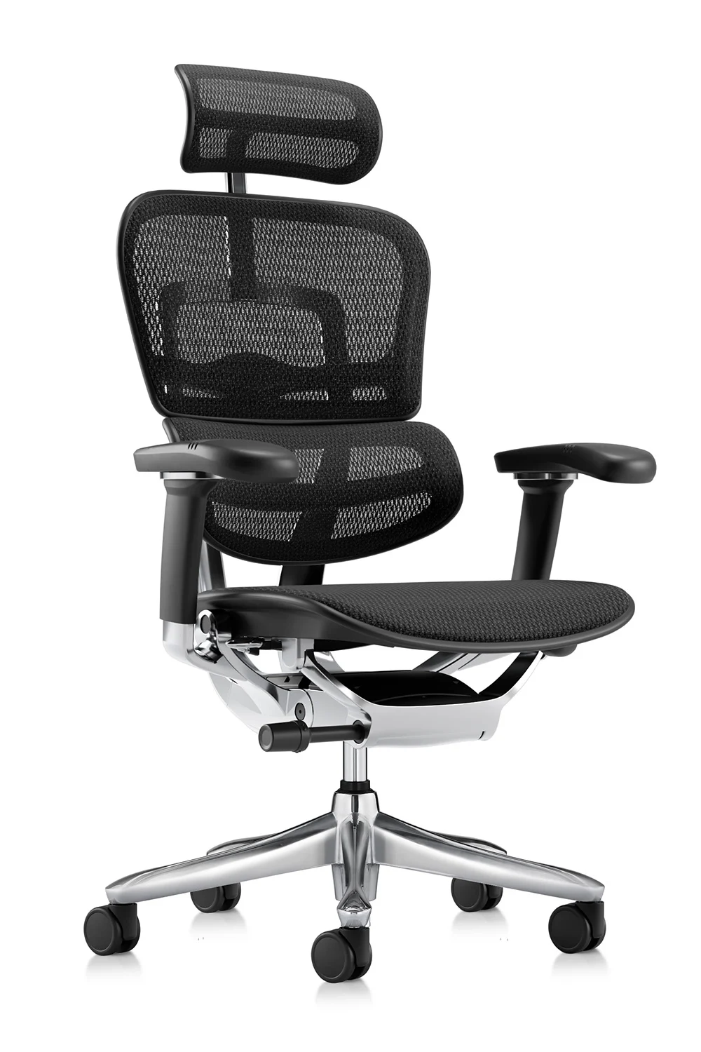Ergonomic Office Chair Ergohuman 2 Luxury SE Mesh in Black right front quarter