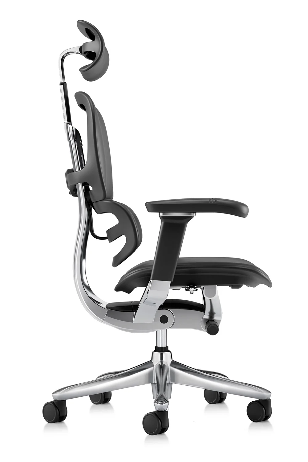 Ergonomic Office Chair Ergohuman 2 Luxury SE in Black Leather right side view