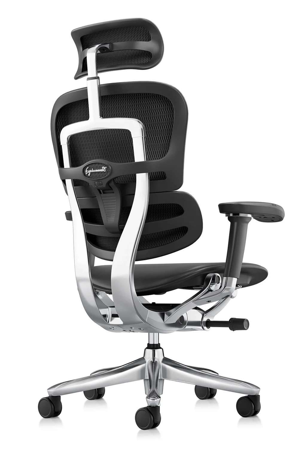 Ergonomic Office Chair Ergohuman 2 Luxury SE in Black Leather right rear quarter