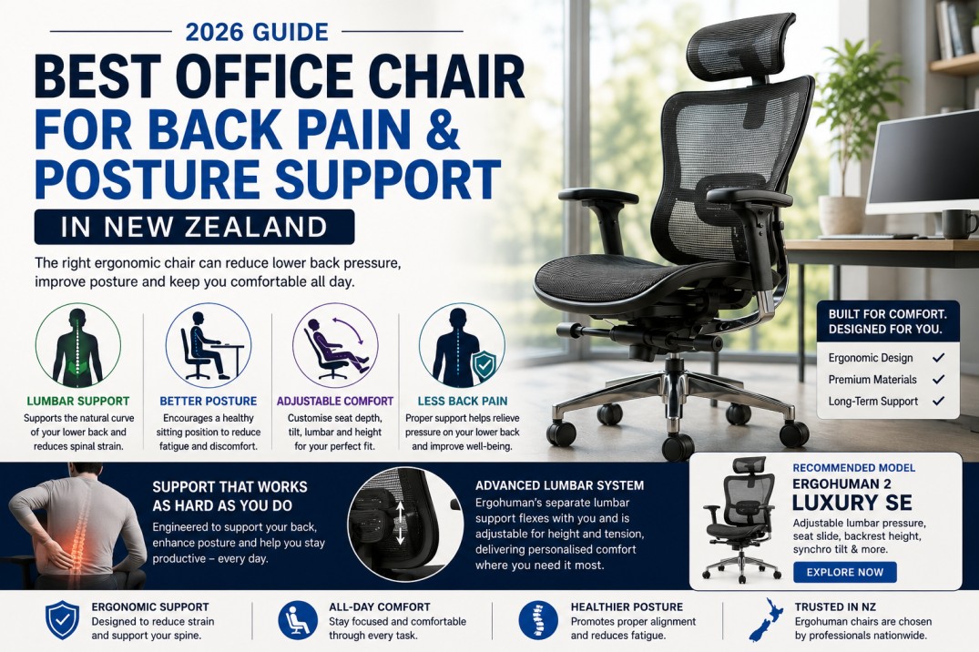 Best office chair for back pain NZ with adjustable lumbar and posture support